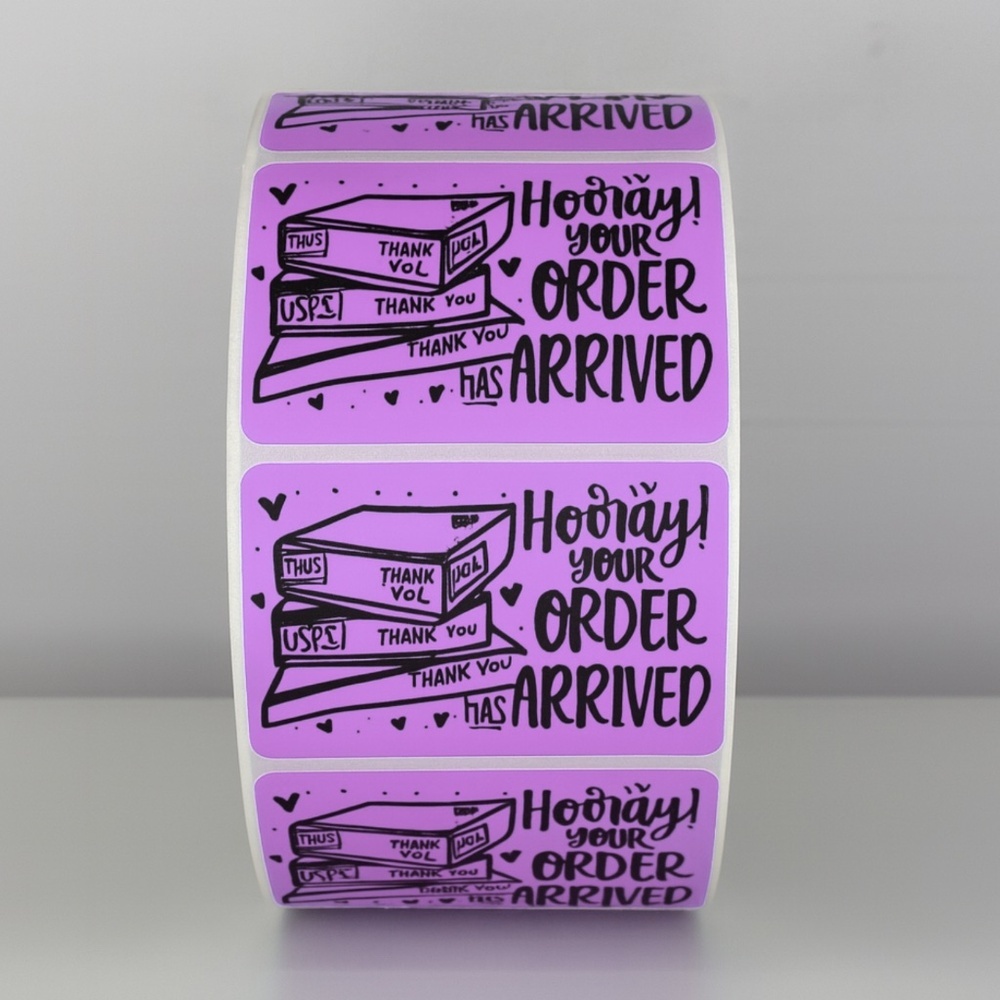 Hooray Your Order Has Arrived Stickers | Yellow Cute Packaging Labels - Picture 7 of 11